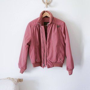 Vintage 80s Mauve Eddie Bauer Bomber Jacket
